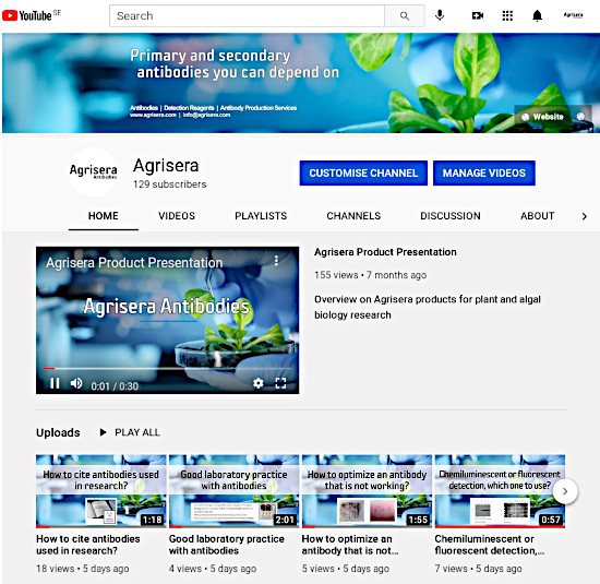 Agrisera's Educational Videos on Agrisera Youtube channel