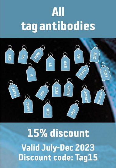 Agrisera epitope tag antibodies 15 % off until end of 2023