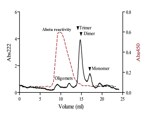 sandwich ELISA using ABeta oligomer-specific antibody