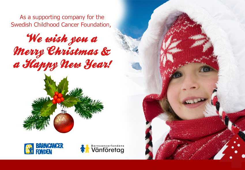 Agrisera supports the Swedish Childhood Cancer Foundation - Christmas 2013