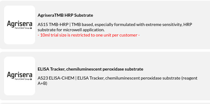 Agrisera ELISA detection reagnets