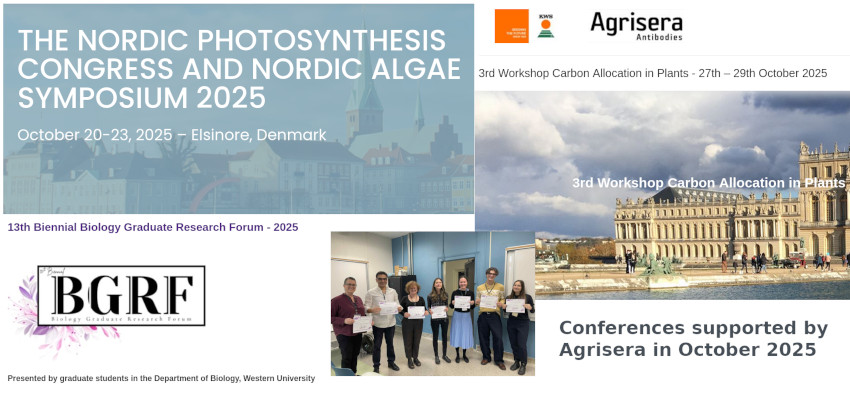 Agrisera supported conferences in October 2025