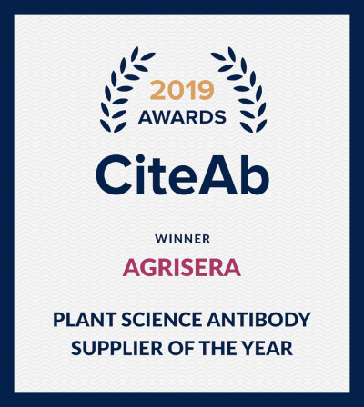 Plant Science Antibody Supplier of the Year 2019