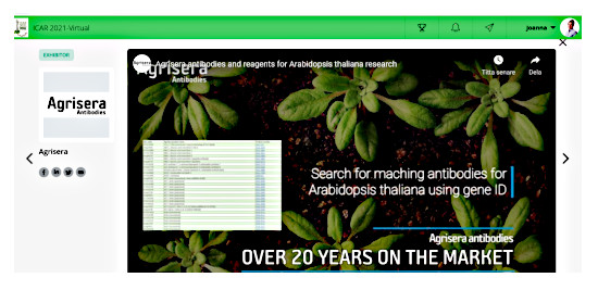 Agrisera Virtual Booth during ICAR2021
