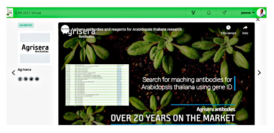 Agrisera Virtual Booth during ICAR2021