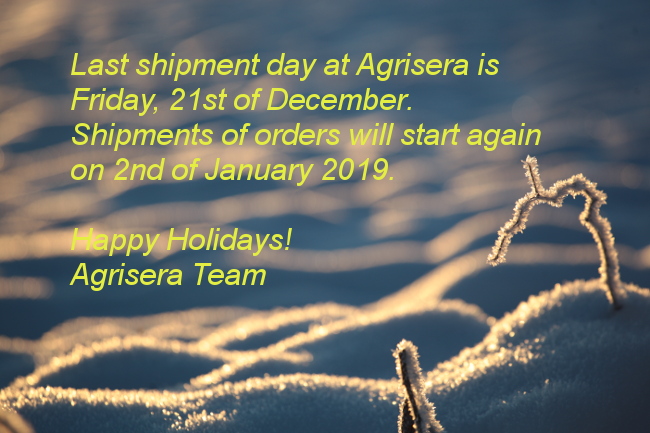 Shipment days at Agrisera, the end of the year