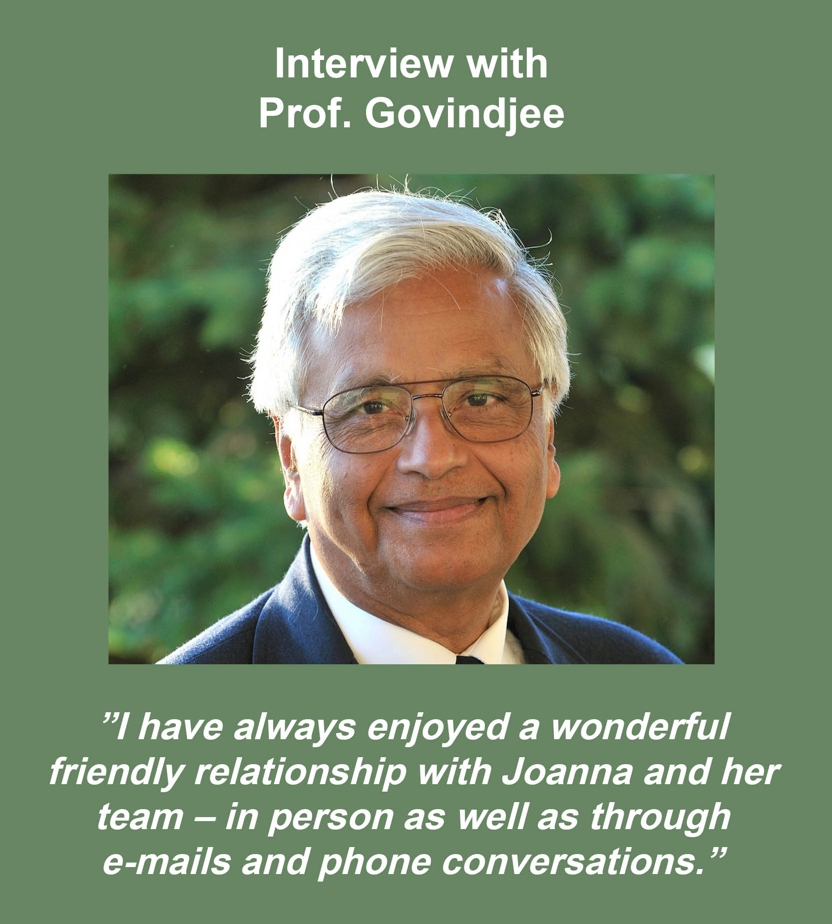 Prof. Govindjee