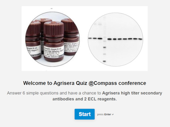 Agrisera Western blot Quiz at Compass