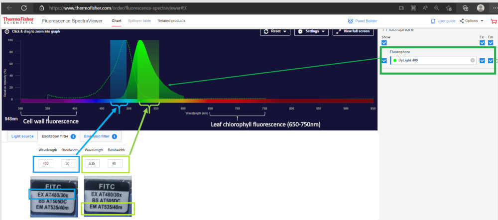 Fluorescence spectra viewer