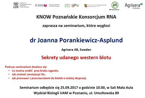 western blot seminar at Adam Mickiewicz University